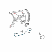 OEM Toyota 4Runner Release Cable Diagram - 77035-35120
