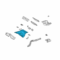 OEM 2003 Lexus GS430 Pan, Center Floor Diagram - 58211-30910