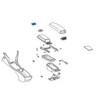 OEM 2005 Lexus LS430 Lock, Console Compartment Door Diagram - 58971-50010-A1