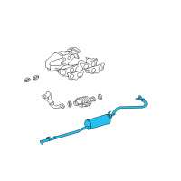 OEM 1998 Toyota Tacoma Muffler & Pipe Diagram - 17430-0C012