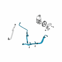 OEM Chrysler PT Cruiser Hose-Power Steering Pressure Diagram - 5272319AM