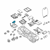 OEM 2017 Ford Taurus Cup Holder Holder Diagram - AG1Z-5413562-FA