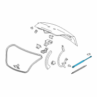 OEM 2010 Buick LaCrosse Strut Asm-Rear Compartment Lid Diagram - 25972292