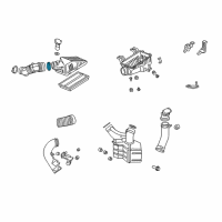 OEM Honda CR-V Clamp, Air Flow Diagram - 17314-PPD-003