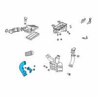 OEM Honda Civic Tube Assembly B, Air Inlet Diagram - 17252-RRB-A00