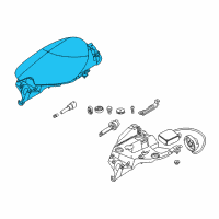 OEM 2001 BMW Z8 Left Headlight Diagram - 63-12-8-385-933