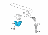 OEM Cadillac Stabilizer Bar Bracket Diagram - 84605731