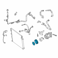 OEM 2016 Jeep Cherokee PULLY Kit-A/C Compressor Diagram - 68225275AA