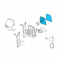 OEM 2017 Ford Transit-250 Mirror Glass Diagram - CK4Z-17K707-C