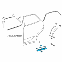 OEM 2021 Lexus NX300h MOULDING Sub-Assembly, Rear Door Diagram - 75077-78010
