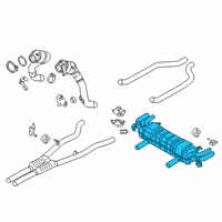 OEM 2022 BMW M850i xDrive Rear Muffler With Exhaust Fl Diagram - 18-30-8-481-602