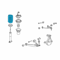 OEM GMC Yukon XL 1500 Front Spring Diagram - 25876860