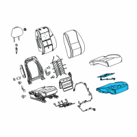 OEM 2015 Chevrolet Impala Seat Cushion Pad Diagram - 23313738