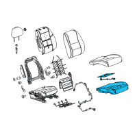 OEM 2020 Chevrolet Impala Seat Cushion Pad Diagram - 23313738