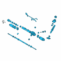 OEM 1998 Toyota Sienna Power Steering Gear Assembly(For Rack & Pinion) Diagram - 44250-08010