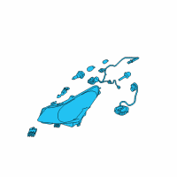 OEM Infiniti G37 Left Headlight Assembly Diagram - 26060-JK60E
