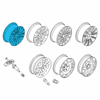 OEM 2015 Lincoln MKX Wheel, Alloy Diagram - BA1Z-1007-A