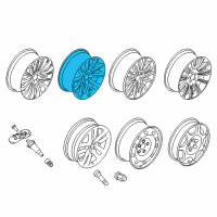 OEM 2015 Lincoln MKX Wheel, Alloy Diagram - BA1Z-1007-C