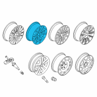 OEM 2013 Lincoln MKX Wheel, Alloy Diagram - BA1Z-1007-C