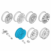 OEM 2013 Ford Edge Wheel, Alloy Diagram - DT4Z-1007-A