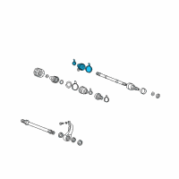 OEM 2003 Hyundai XG350 Boot Kit-Front Axle Wheel Side Diagram - 49509-39800