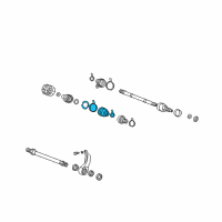 OEM 2004 Hyundai XG350 Boot Kit-Front Axle Differential Side Diagram - 49508-09800