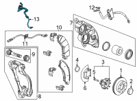 OEM 2022 Chevrolet Silverado 3500 HD ABS Sensor Diagram - 84684101