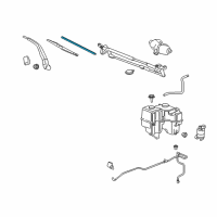 OEM 2010 Hummer H3 Wiper Asm-Windshield (LH Insert) Diagram - 10389555