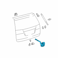 OEM 2009 Toyota Sienna Lock Assembly Diagram - 69110-08020