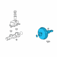 OEM 2000 BMW Z3 Power Brake Booster Diagram - 34-33-2-228-754