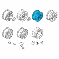 OEM 2015 Lincoln Navigator Wheel, Alloy Diagram - FL7Z-1007-C