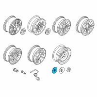 OEM Lincoln Center Cap Diagram - FL7Z-1130-B