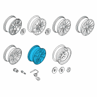 OEM 2016 Lincoln Navigator Wheel, Alloy Diagram - GL7Z-1007-A