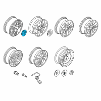 OEM Lincoln Center Cap Diagram - BL7Z-1130-A