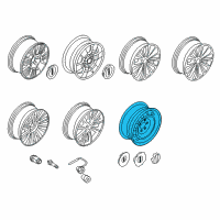 OEM Lincoln Navigator Spare Wheel Diagram - 2L7Z-1015-BA