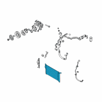 OEM 2011 Kia Sorento Condenser Assembly-Cooler Diagram - 976061U100AS