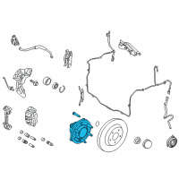 OEM 2009 Ford Expedition Front Hub & Bearing Diagram - 7L1Z-1104-H