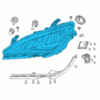 OEM Chrysler HEADLAMP Right Diagram - 68228946AI