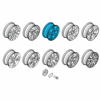 OEM BMW M235i xDrive Disc Wheel Light Alloy Jet Bl.Solenoid.Paint Diagram - 36-11-8-074-185