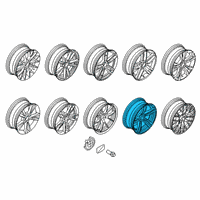 OEM BMW 435i xDrive Disc Wheel Light Alloy Jet Bl.Solenoid.Paint Diagram - 36-11-2-284-551