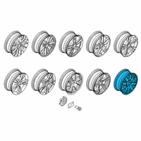 OEM 2019 BMW M240i xDrive Disc Wheel Light Alloy Jet Bl.Solenoid.Paint Diagram - 36-11-8-073-848