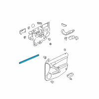 OEM 2005 Pontiac G6 Sealing Strip-Front Side Door Window Inner LH Diagram - 15228863