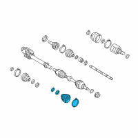 OEM 2018 Kia Cadenza Boot Kit-Front Axle Wheel Diagram - 49581F6100