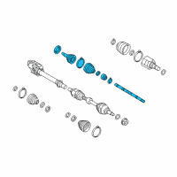 OEM 2019 Kia Cadenza Joint Kit-Front Axle Differential Diagram - 49582D4350