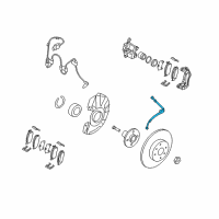 OEM 2008 Kia Rio Brake Front Hose, Right Diagram - 587321G000