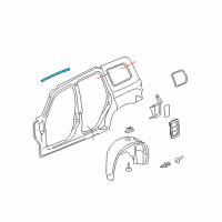 OEM Chevrolet HHR Weatherstrip-Roof Lift Off Panel/Window Side Diagram - 15796515