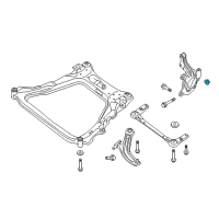 OEM 2016 Nissan Rogue Nut-Knuckle Spindle Diagram - 40262-JA000