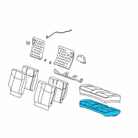 OEM 2007 Pontiac G5 Pad-Rear Seat Cushion Diagram - 22731062