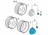 OEM 2017 GMC Sierra 3500 HD Hub Cap Diagram - 9597808
