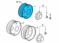 OEM 2019 Chevrolet Silverado 3500 HD Wheel Diagram - 23467017